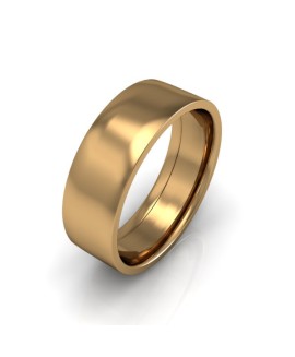 Mens Plain 9ct Yellow Gold Wedding Ring - 8mm Flat Court - Price From £535 